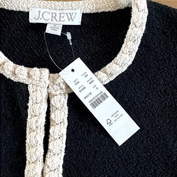 NWT J. Crew Odette Sweater Lady Jacket in Striped Boucle - Picture 8 of 9